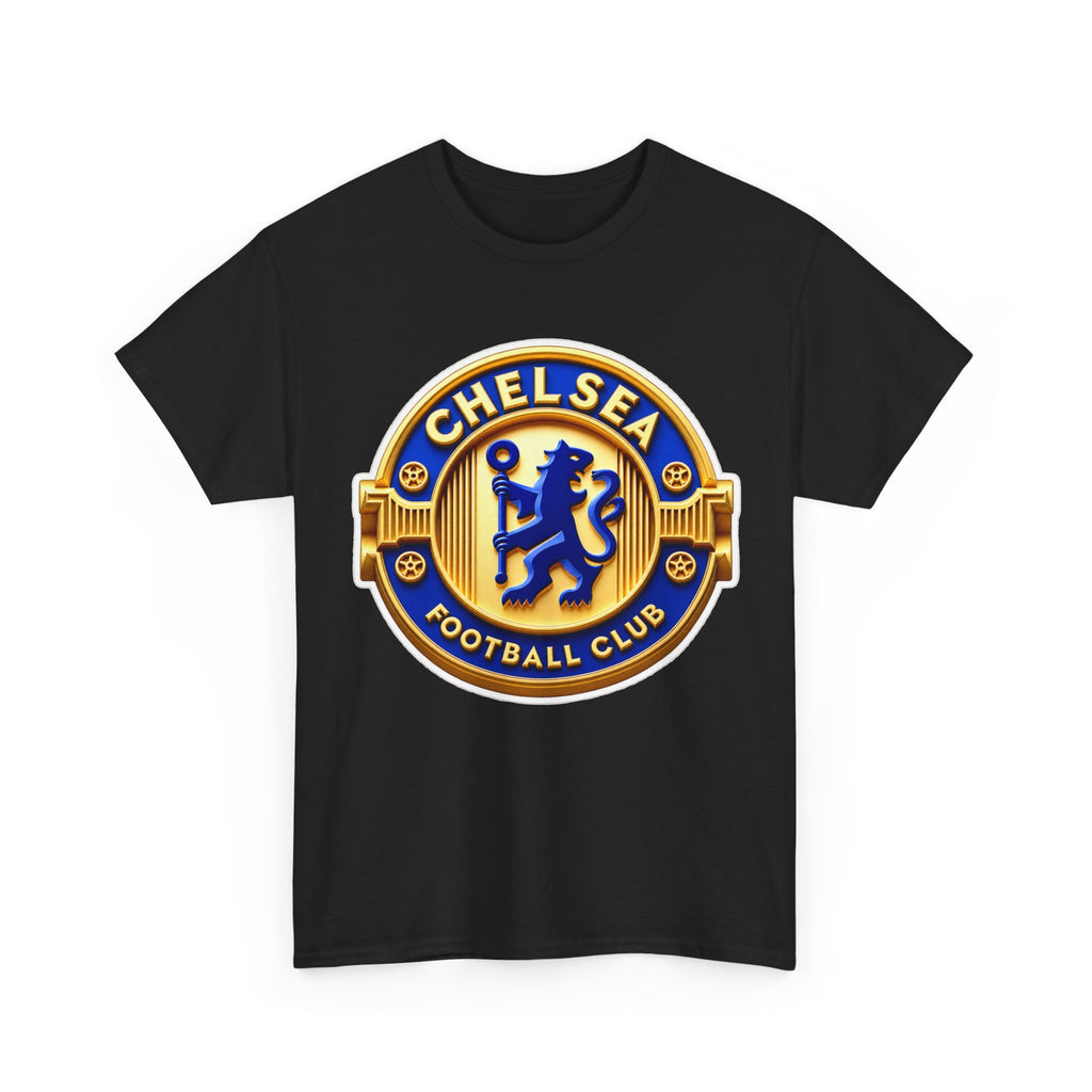 Chelsea Football Club Crest Tee — Retro Blue & Gold Soccer Emblem T-Shirt