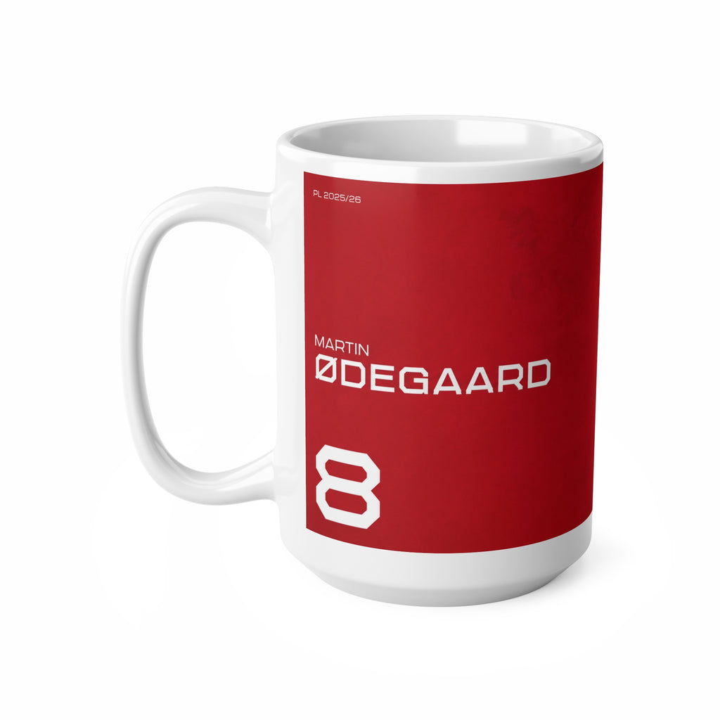 Martin Ødegaard Arsenal Champions Coffee Mug — Football Player Jersey Design (11oz & 15oz)