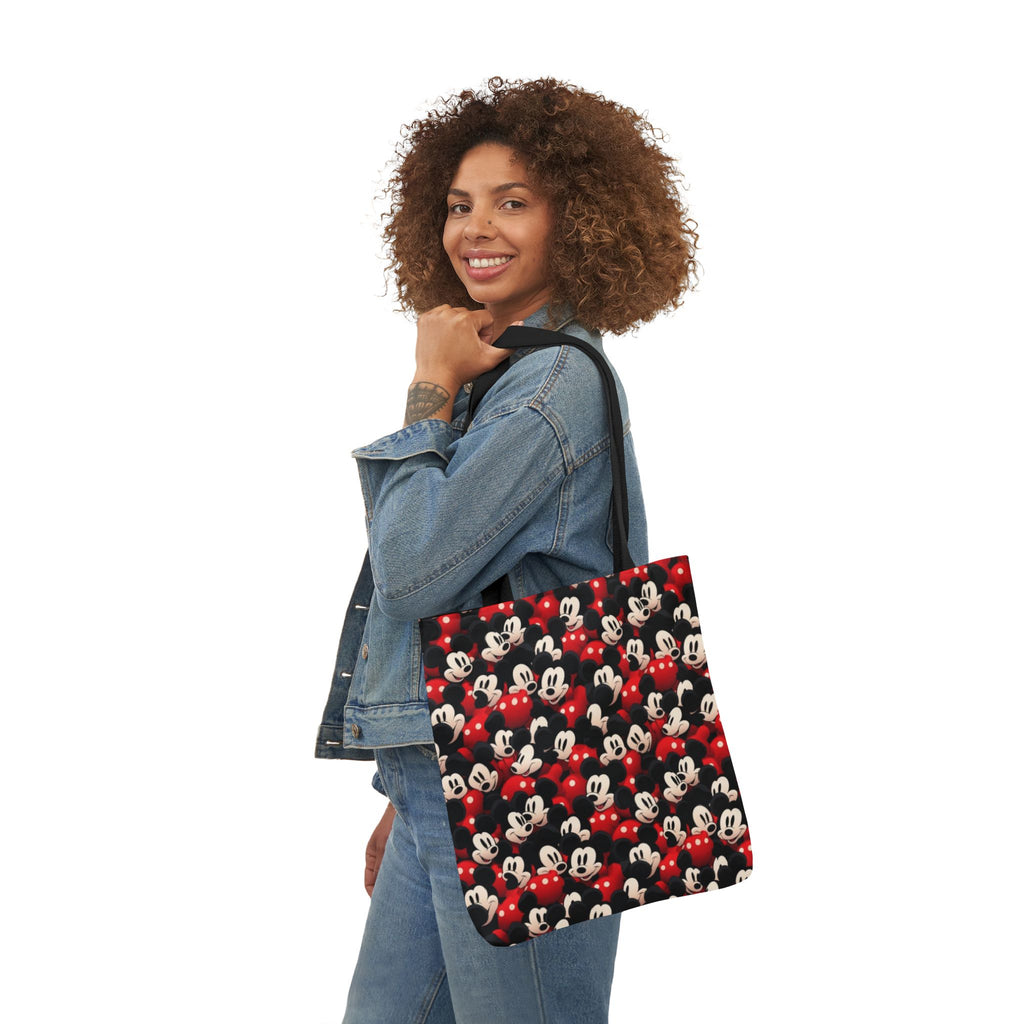 Mickey Mouse Canvas Tote — Retro Cartoon Character Allover Print