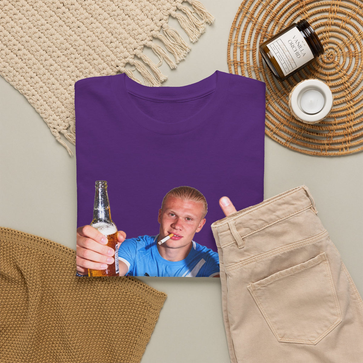 Erling Haaland on the p*** Unisex Heavy Cotton Tee