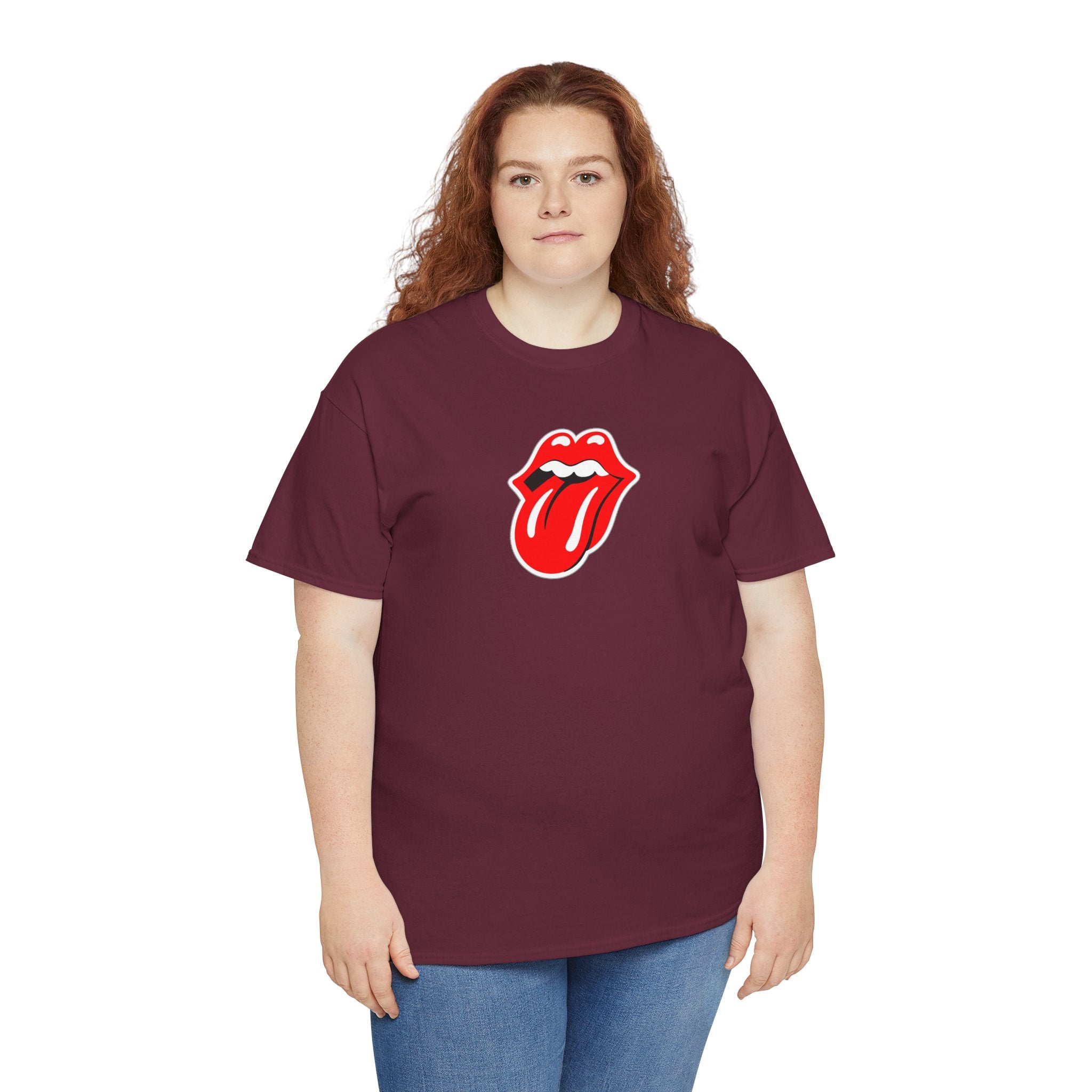 Rock Retro Red Tongue and Lips Graphic Tee