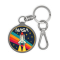 NASA Retro Rocket Keyring Tag — Vintage Space Shuttle Keychain