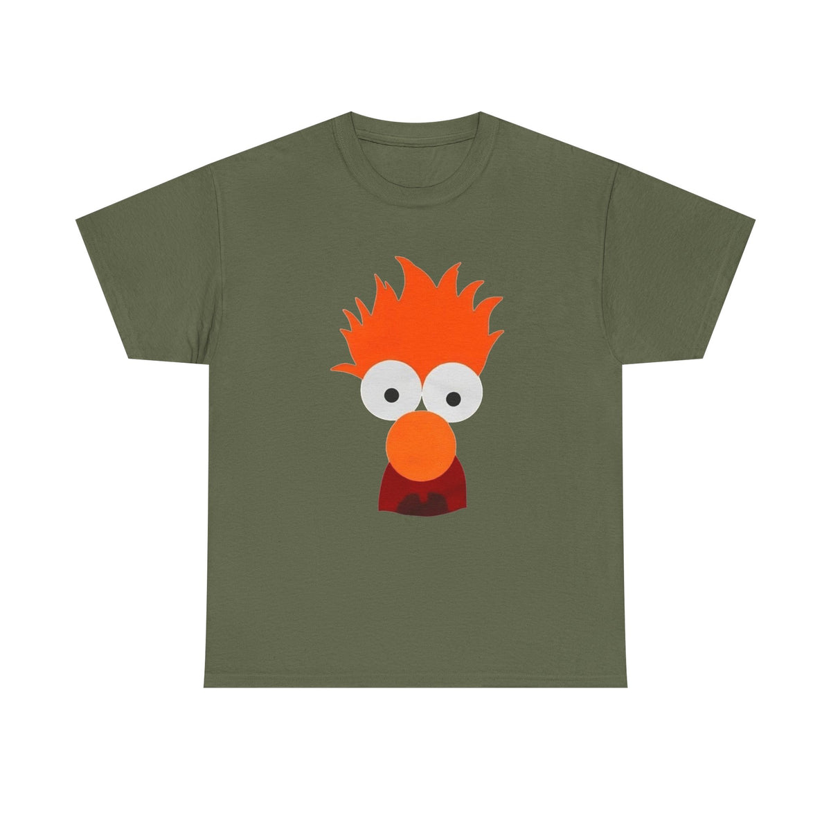Beaker-Inspired Graphic Tee — Cute Orange Muppet Face T-Shirt