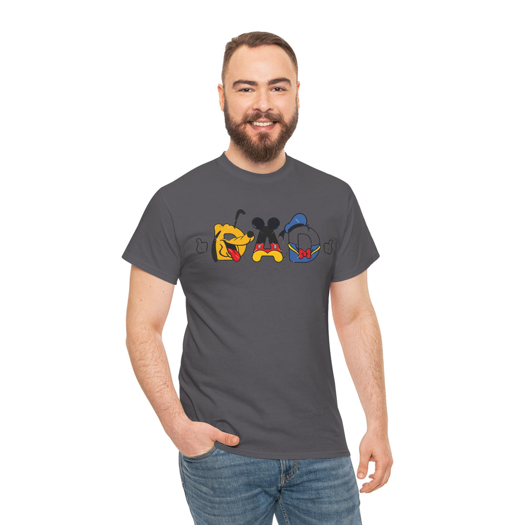 Disney Dad Character Graphic Tee — Playful Colorful Character Icons T-Shirt