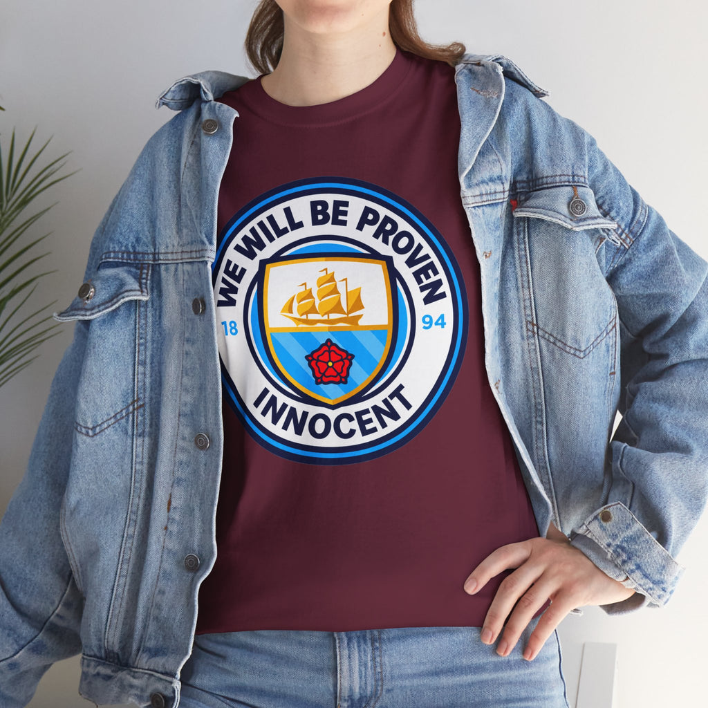 “We Will Be Proven Innocent” Justice Manchester City Cotton T-Shirt