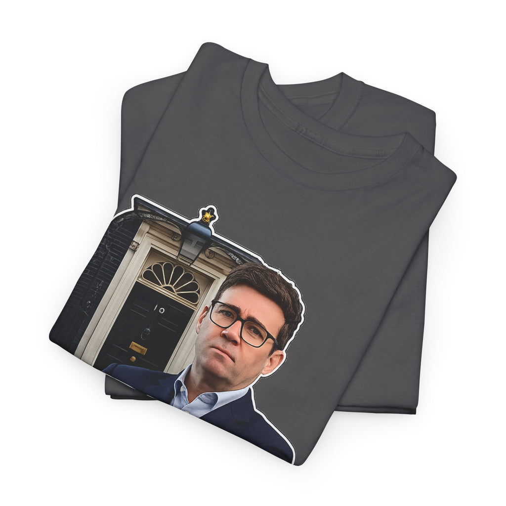 Andy Burnham Out Political Satire T‑Shirt — "Burnham Out" Protest Tee