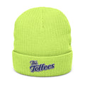 Embroidered 'The Toffees' Ribbed Knit Beanie — Cozy Football Fandom Hat
