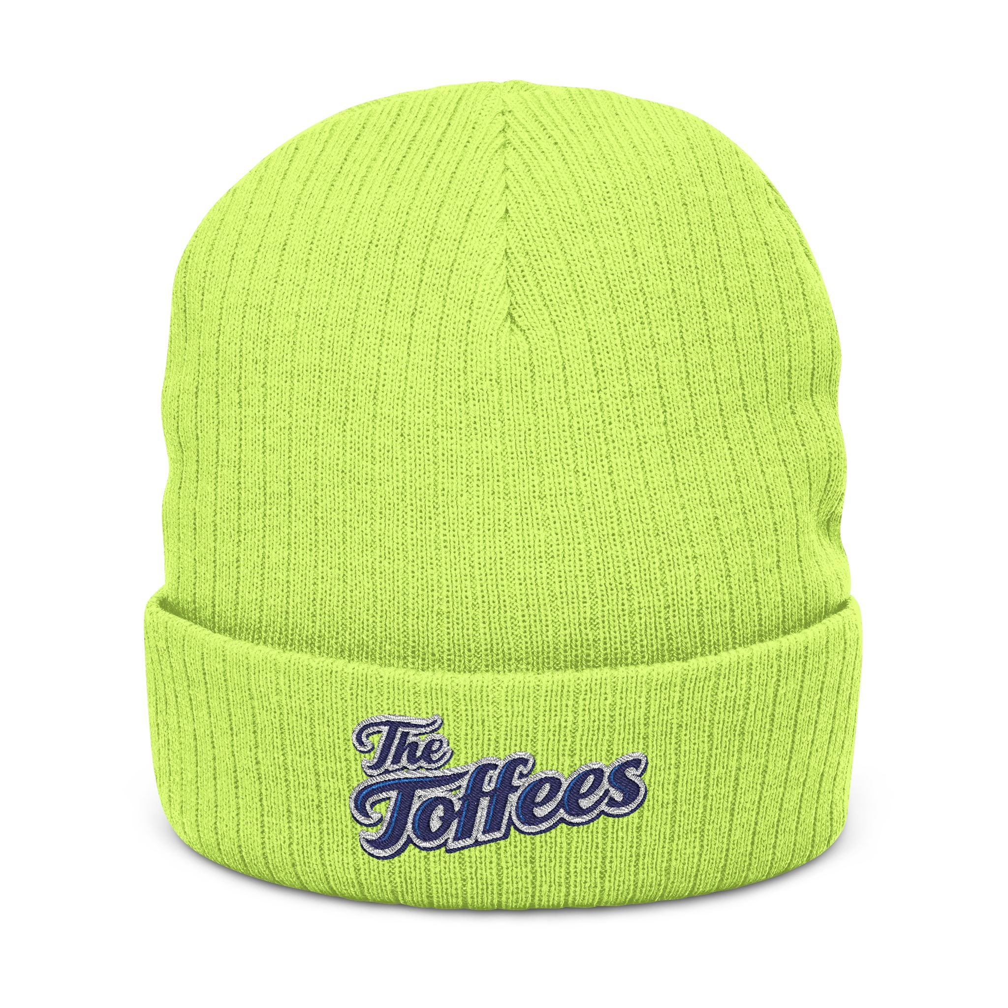 Embroidered 'The Toffees' Ribbed Knit Beanie — Cozy Football Fandom Hat