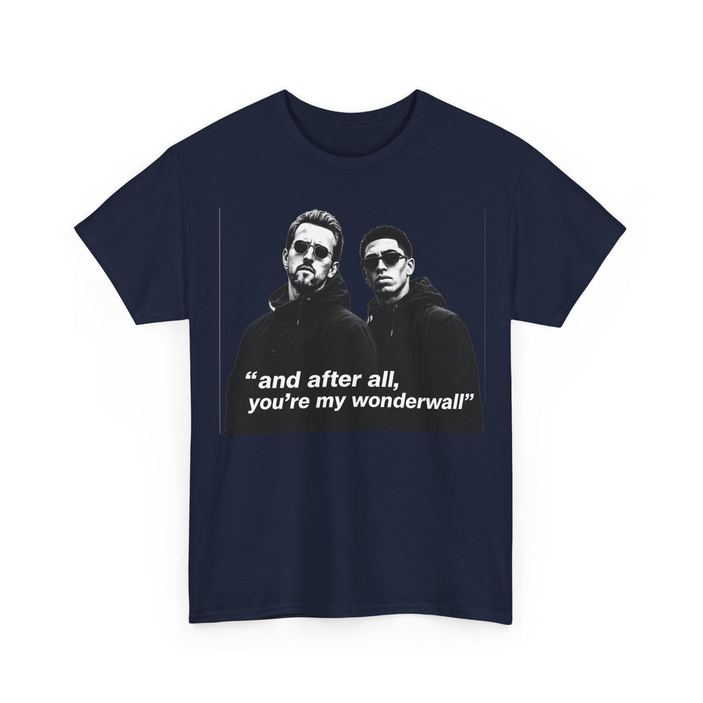 Kane and Bellingham Wonderwall Lyric T-Shirt — ‘and after all, you’re my wonderwall’ Retro Band Tee
