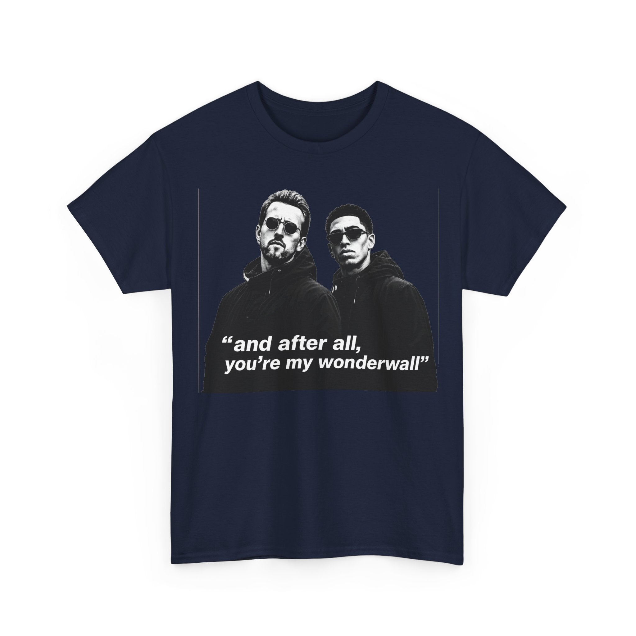 Kane and Bellingham Wonderwall Lyric T-Shirt — ‘and after all, you’re my wonderwall’ Retro Band Tee