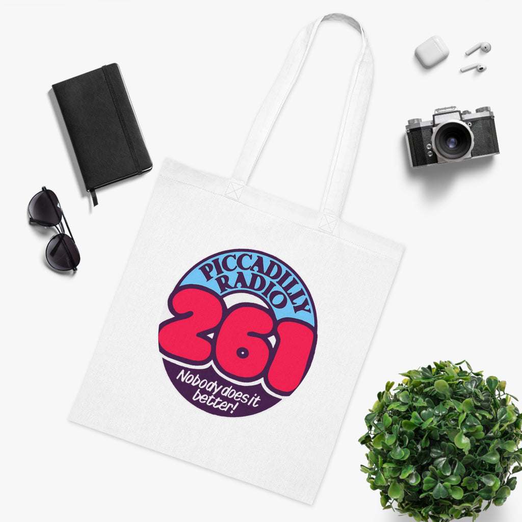Piccadilly Radio 261 Retro Logo Tote Bag – 'Nobody Does It Better' Cotton Shopper