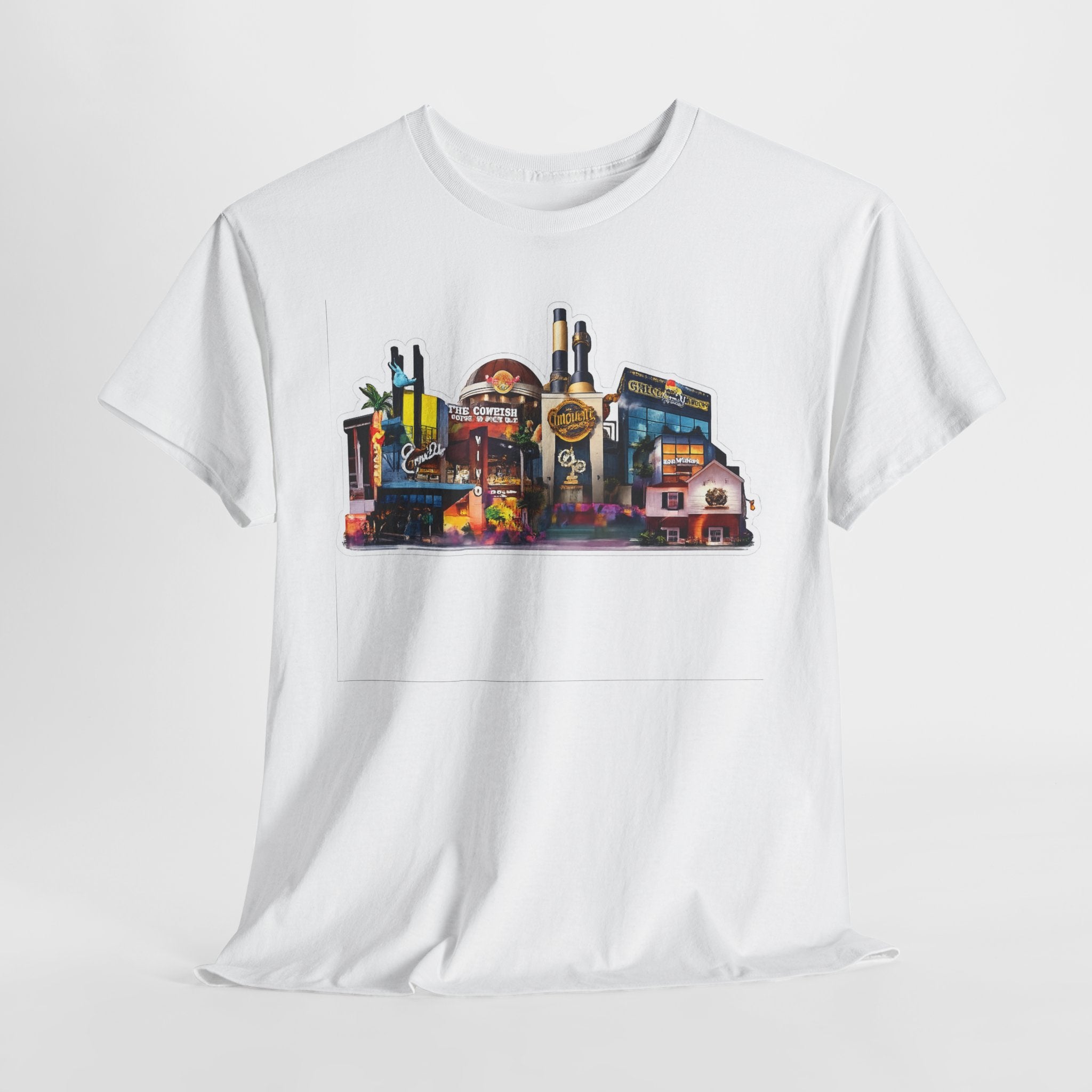 Universal Orlando Skyline T-Shirt — Neon Strip Casino Cityscape Tee
