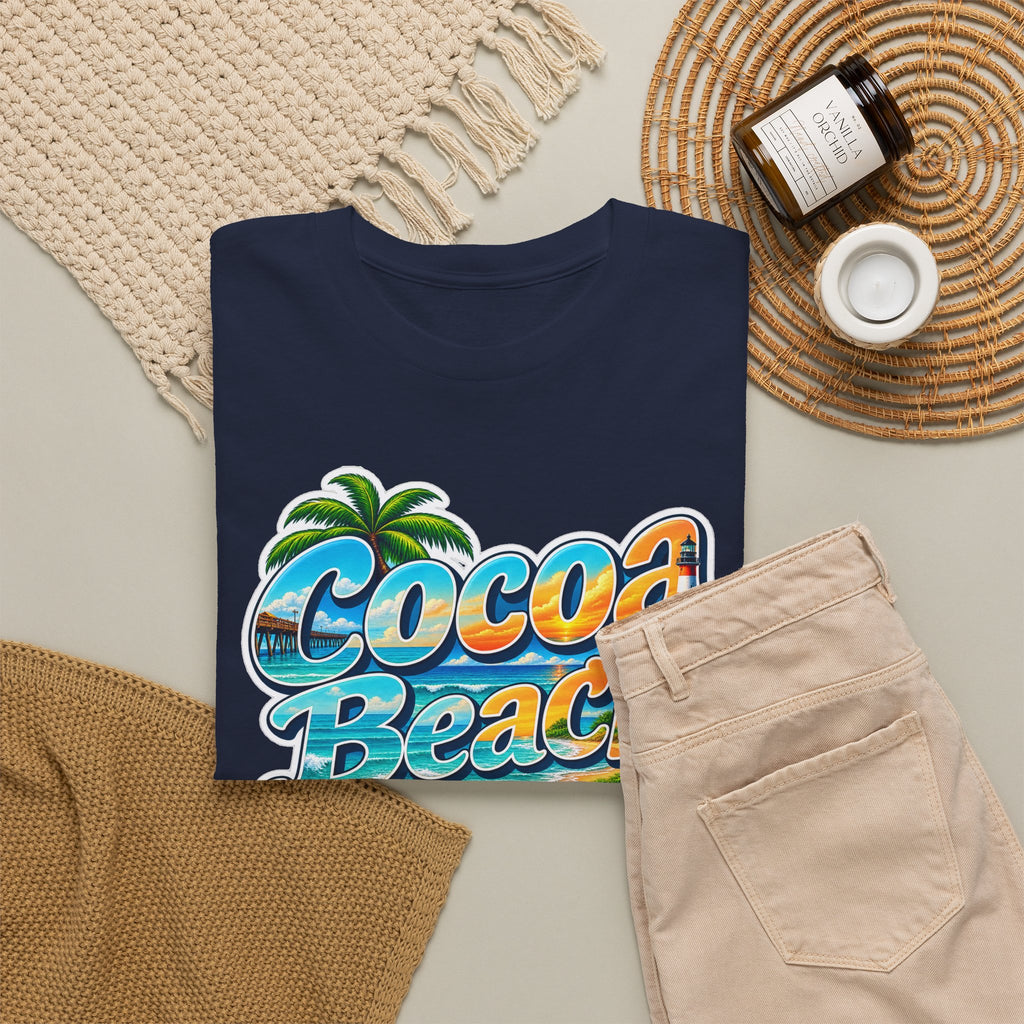 Cocoa Beach Florida Vintage Surf Cotton T-Shirt