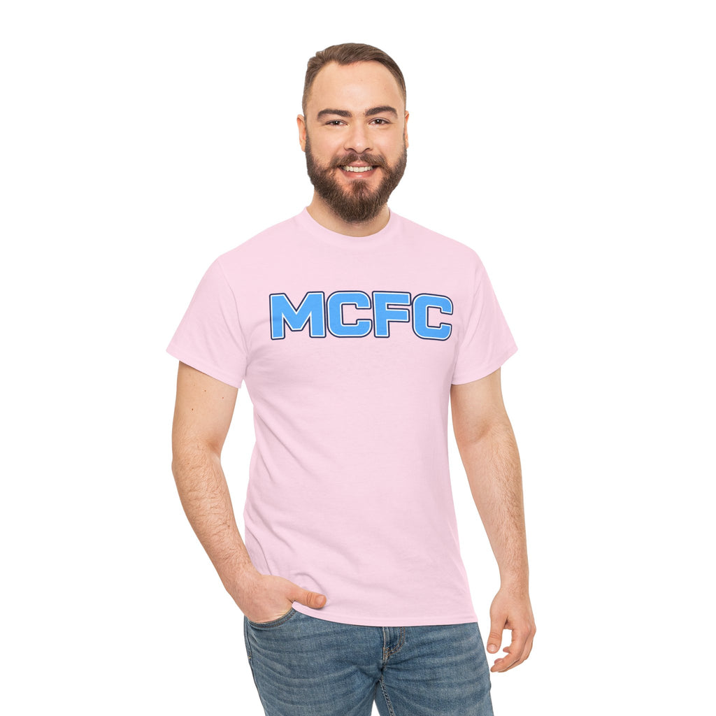 MCFC Logo Cotton T-Shirt — Light Blue Football Fan Tee