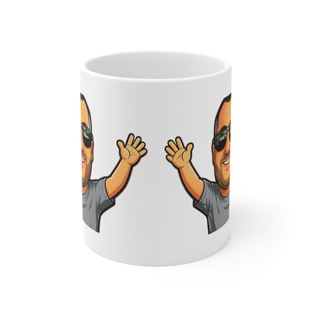 Happy Man Ceramic Coffee Cups, 11oz, 15oz