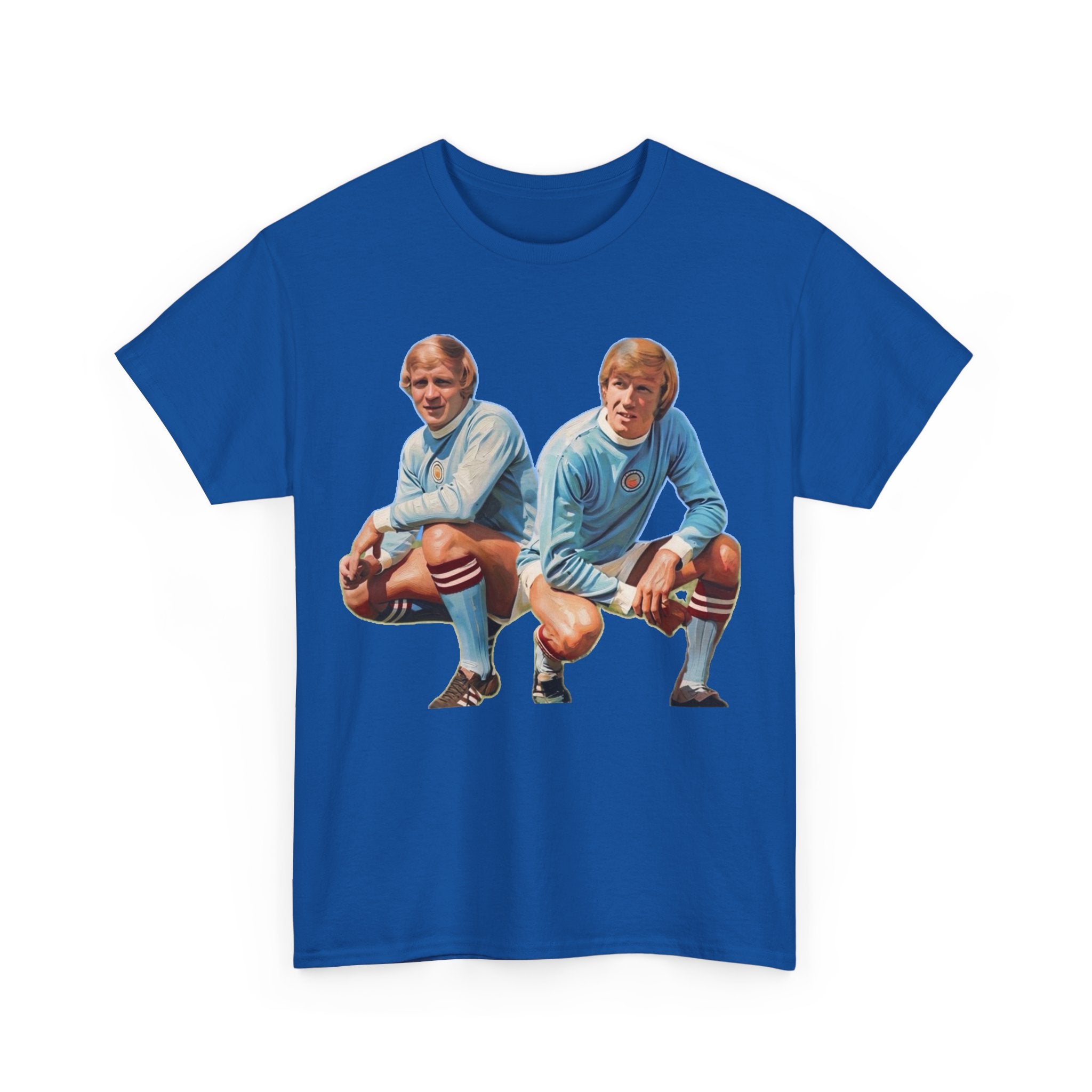 Franny Lee and Colin Bell Manchester City Retro Soccer Players T‑Shirt — Vintage Football Graphic Tee