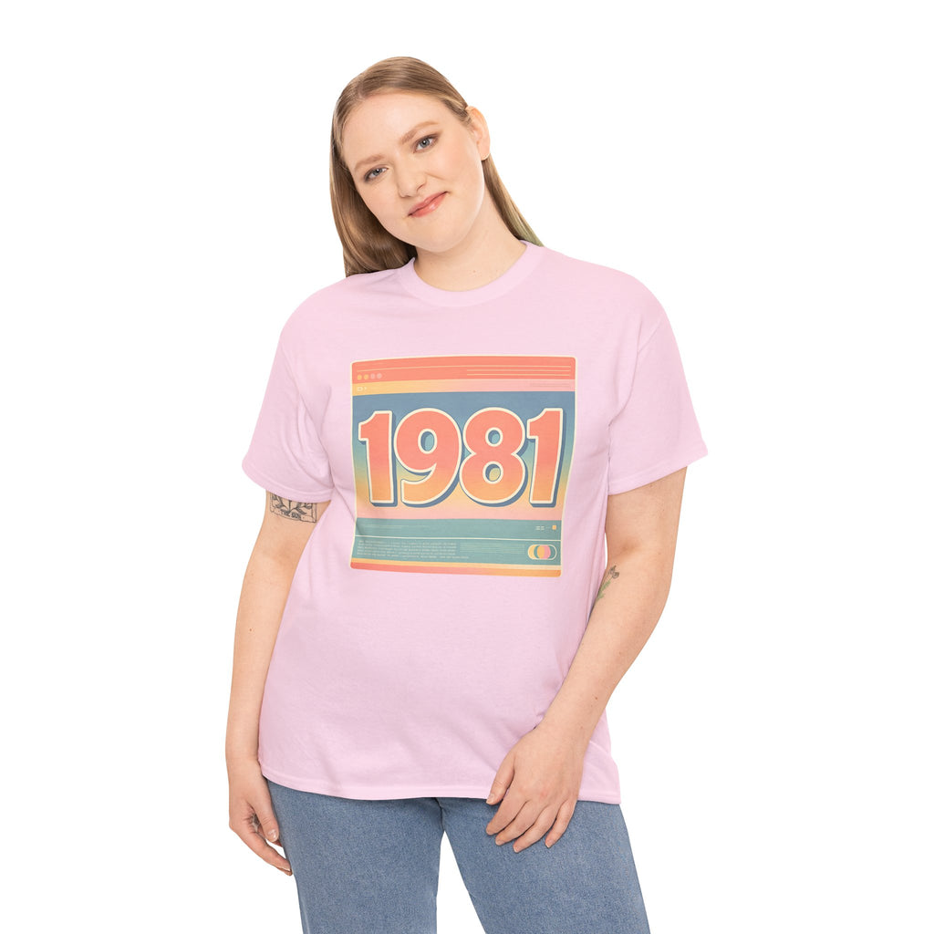 Vintage 1981 Retro Tee — 40th Birthday Gift Shirt