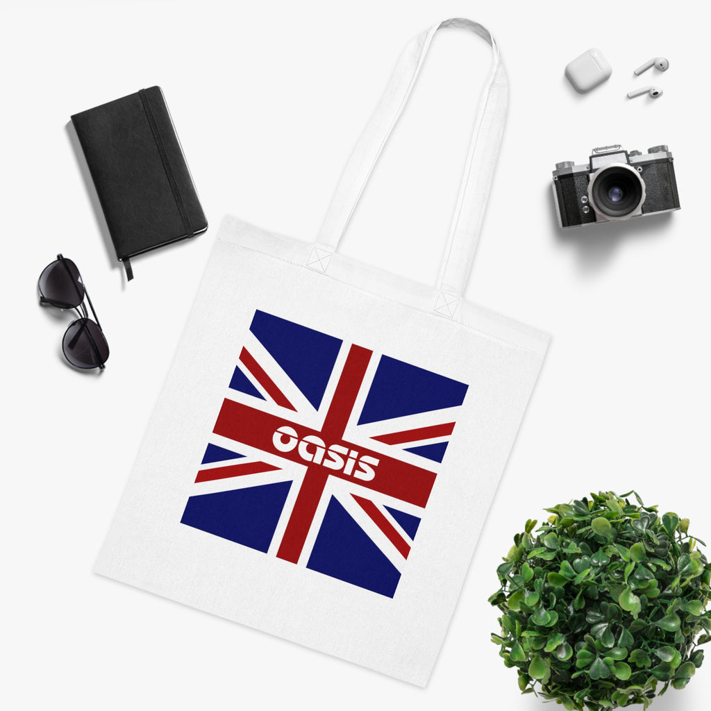 Union Jack Oasis Tote Bag — British Flag Cotton Shopper