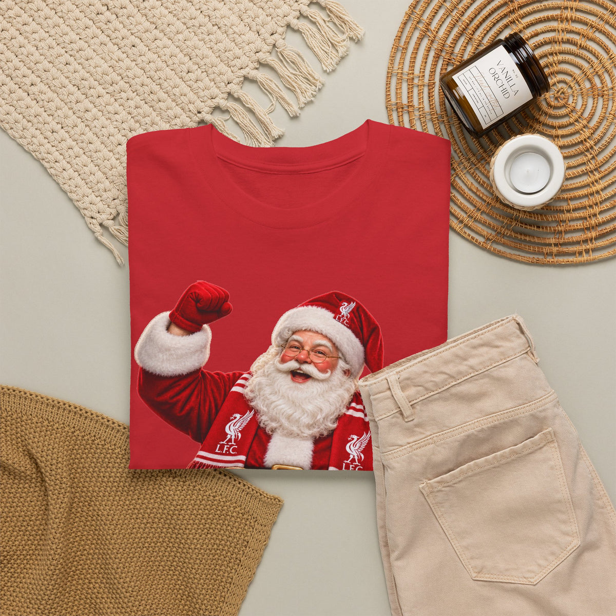 Santa Is a Liverpool Fan T-Shirt — Christmas Liverpool FC Fan Tee