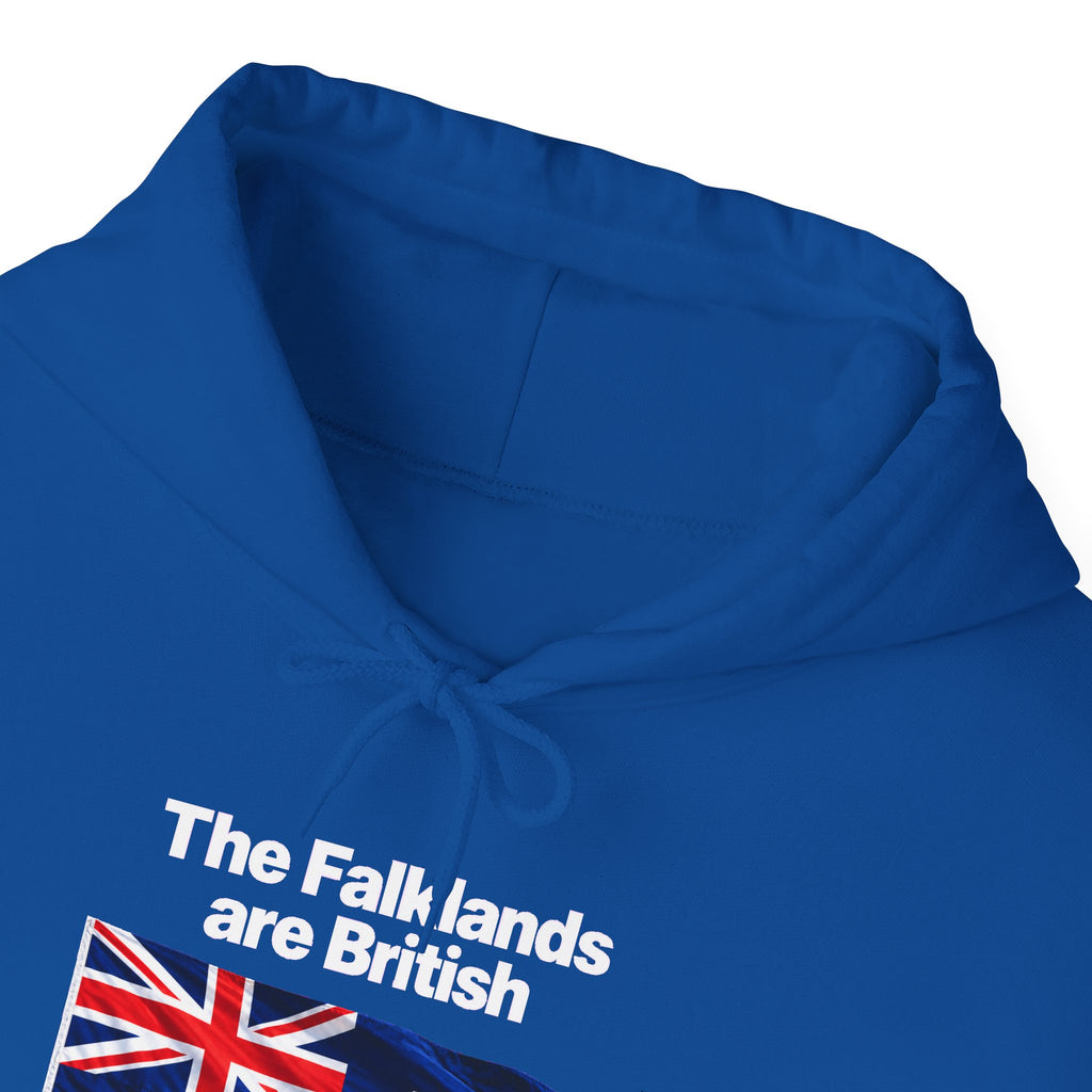 Falklands Are British Hoodie – Bilingual 'Las Malvinas son británicas' Flag Pullover