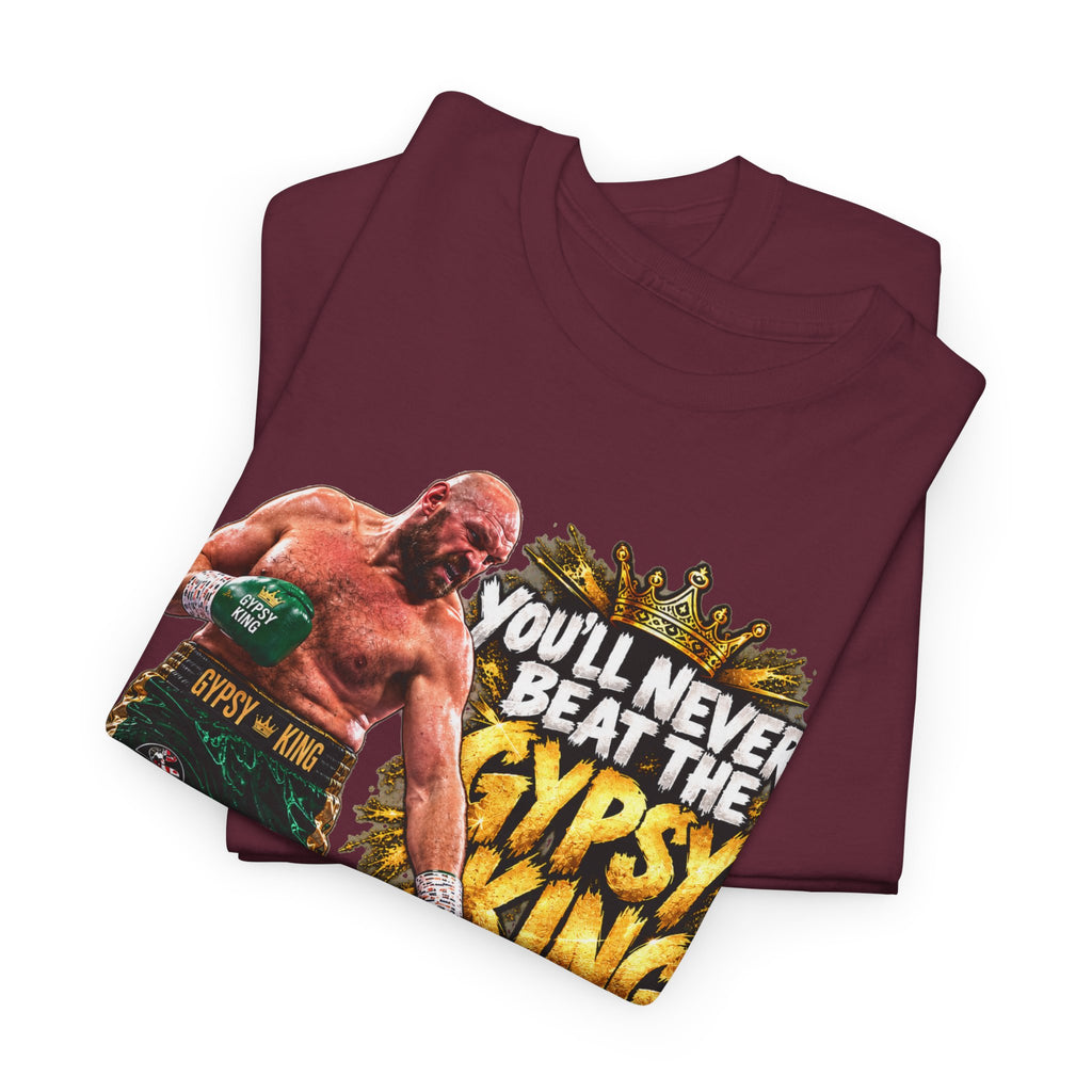 Boxing Graphic Tee – "You'll Never Beat the Gypsy King" Fight Shirt