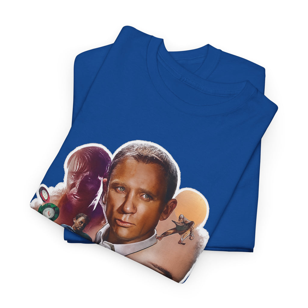 Jame Bond Movie Collage T‑Shirt — Vintage Film Noir Portrait Tee