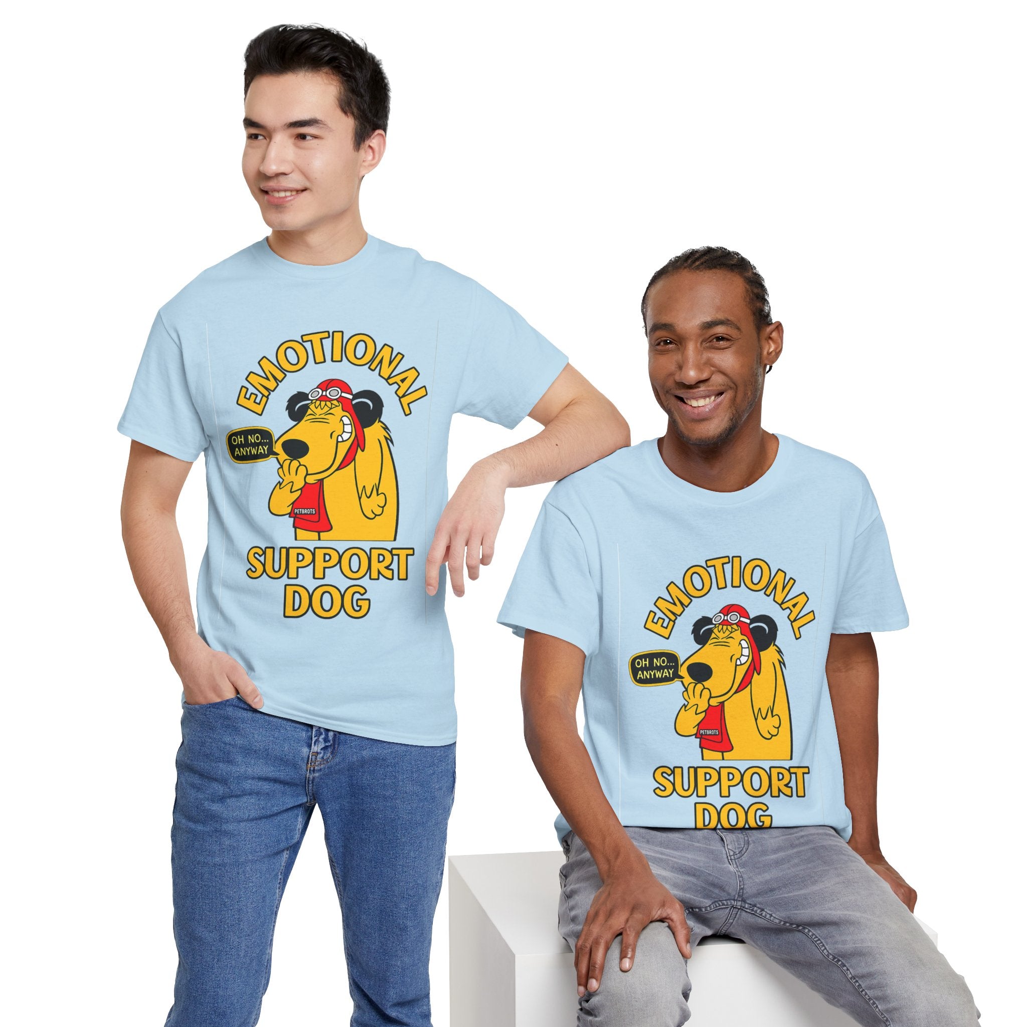 Emotional Support Dog T-Shirt — Cute Cartoon Comfort Pup Tee