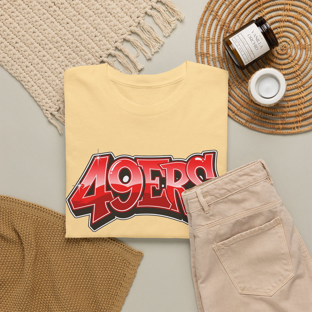 T-Shirt — '49ERS' Red Graffiti Sports Logo Tee