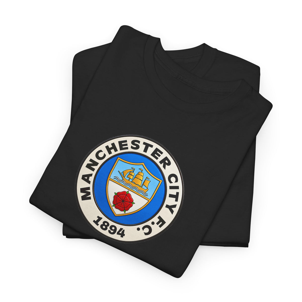 Manchester City retro inspired Unisex Heavy Cotton Tee