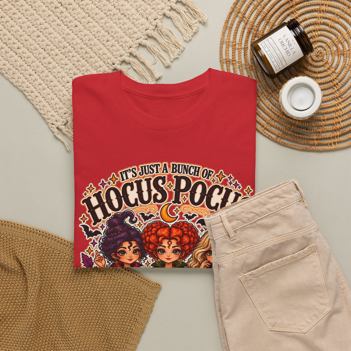 Hocus Pocus Witch Tee — "It's Just a Bunch of #HocusPocus" Halloween T-Shirt