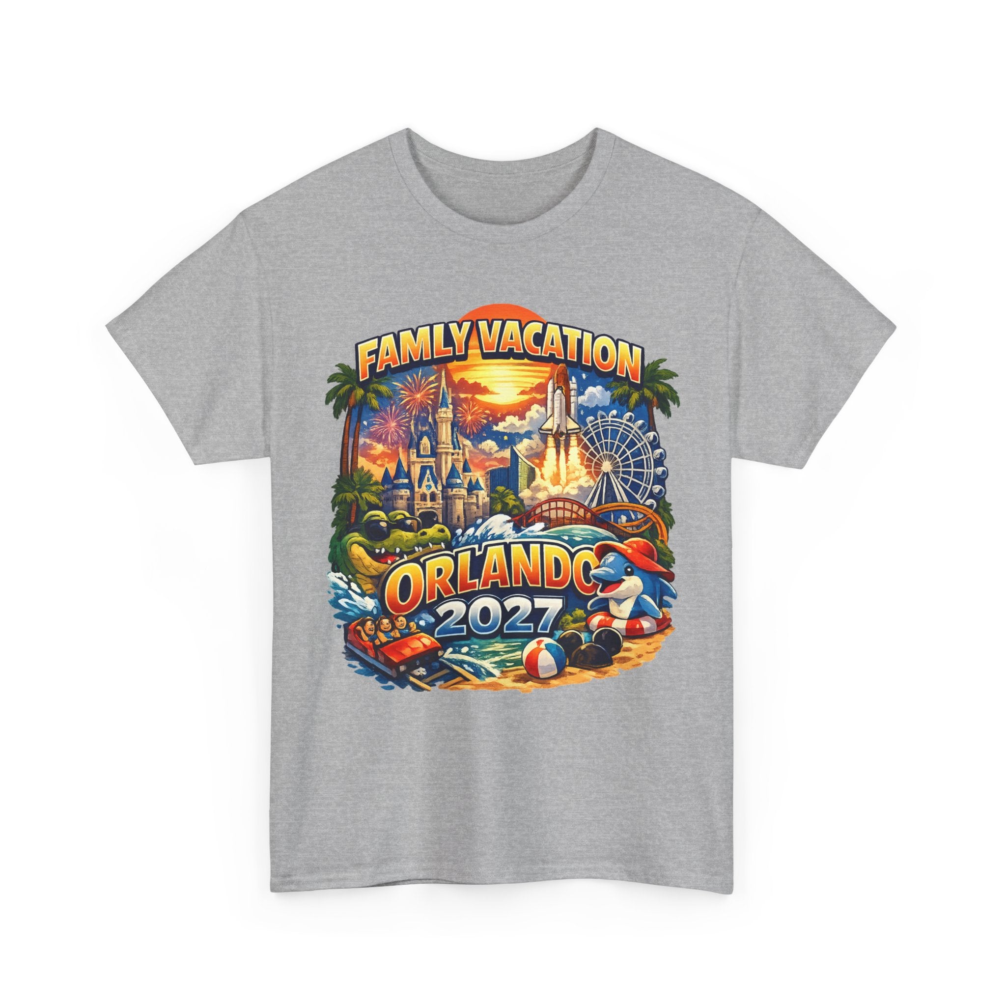 Family Vacation Orlando 2027 T-Shirt — Vintage Theme Park Souvenir Tee