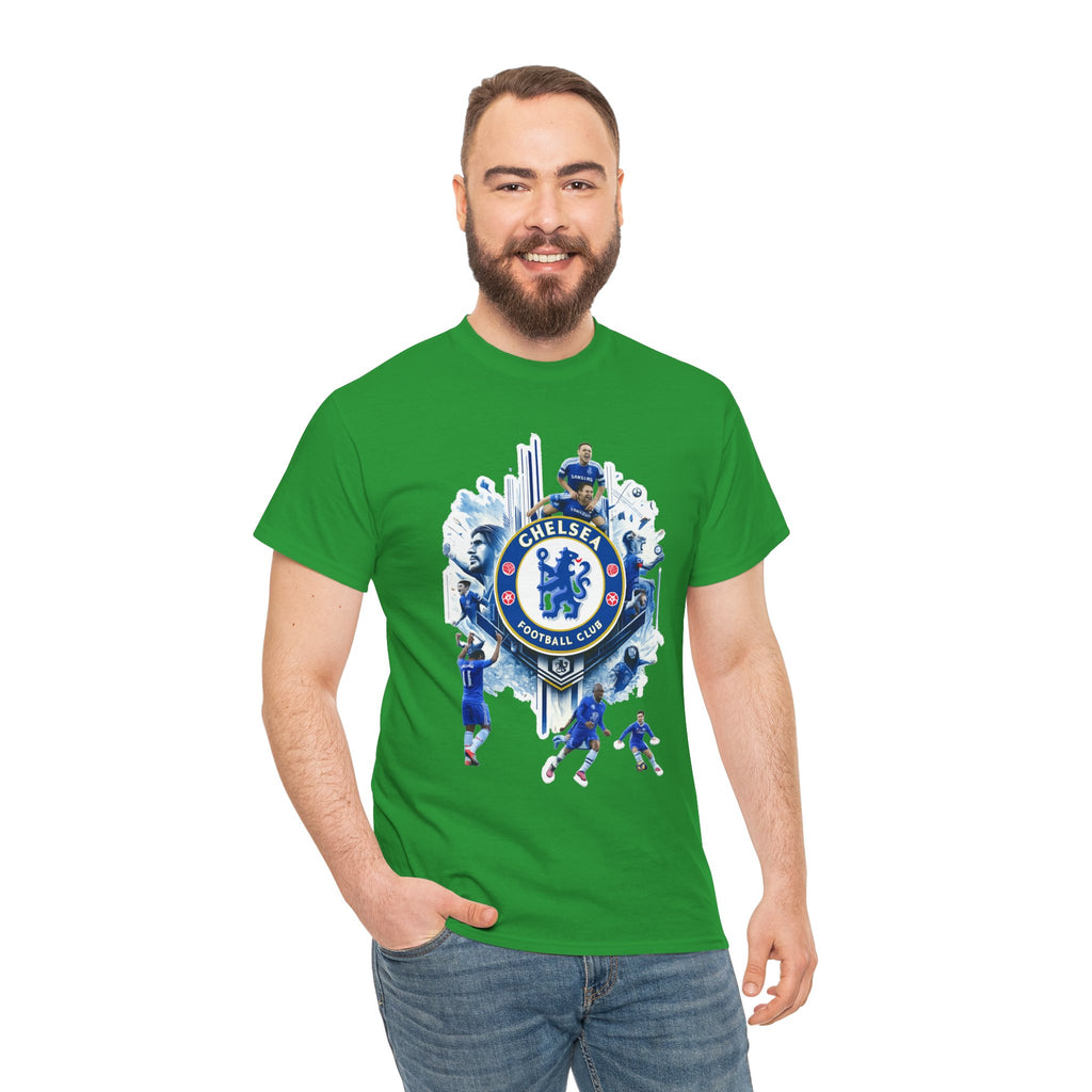 Chelsea FC Crest Players T-Shirt — Blue Football Fan Tee