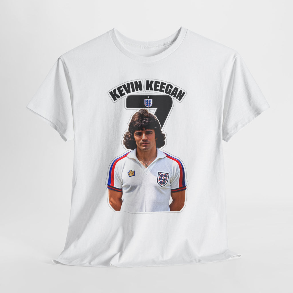 Kevin Keegan England Retro Soccer Cotton T -Shirt / Tee