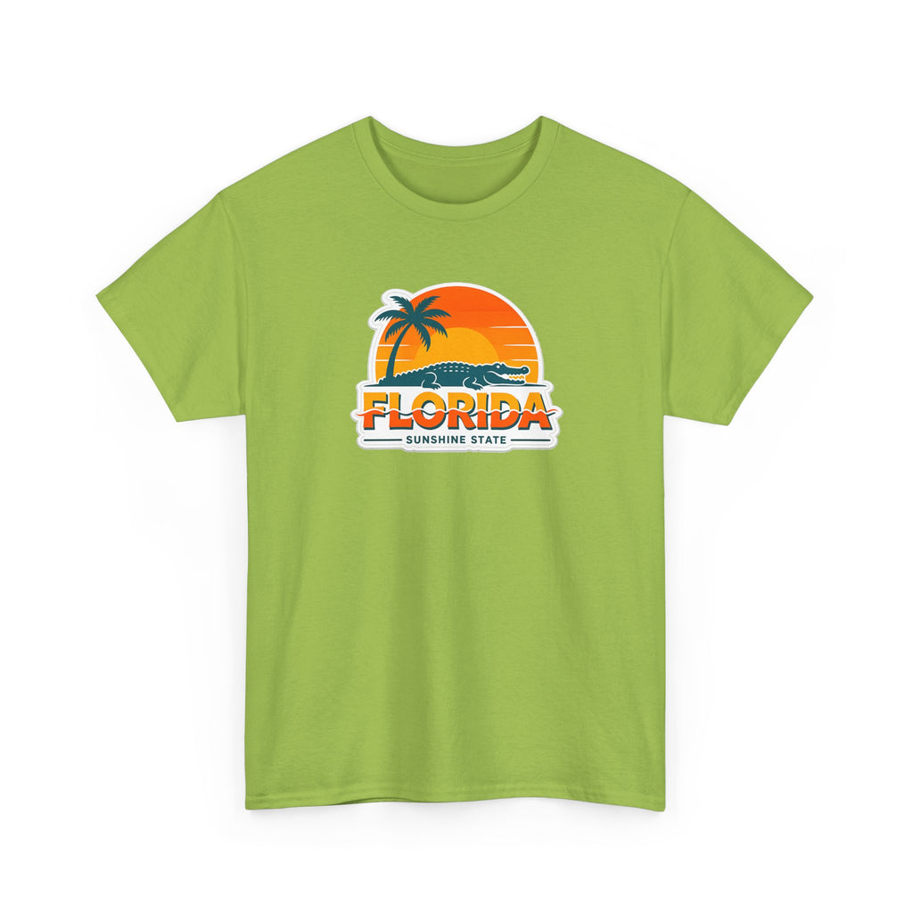 Florida Sunshine State T-Shirt — Retro Palm Sunset Graphic Tee