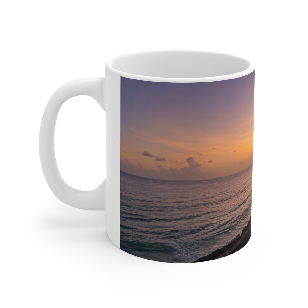 Barbados Sunset Seascape Ceramic Coffee Mug — 11oz & 15oz