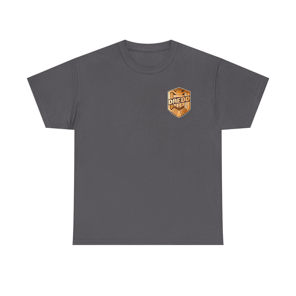 Dredd Shield Badge T-Shirt — Retro Law Enforcement Logo Tee