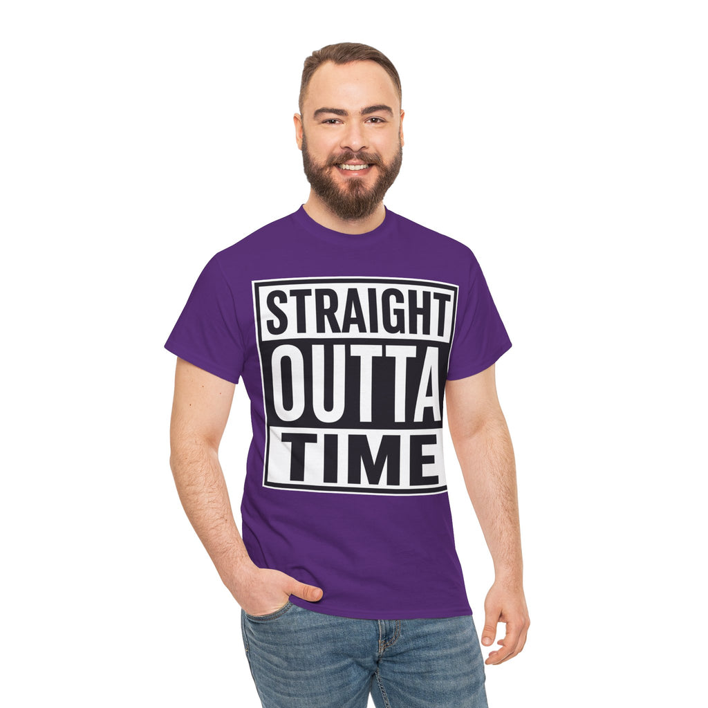 Straight Outta Time T-Shirt — Funny Retro Text Tee