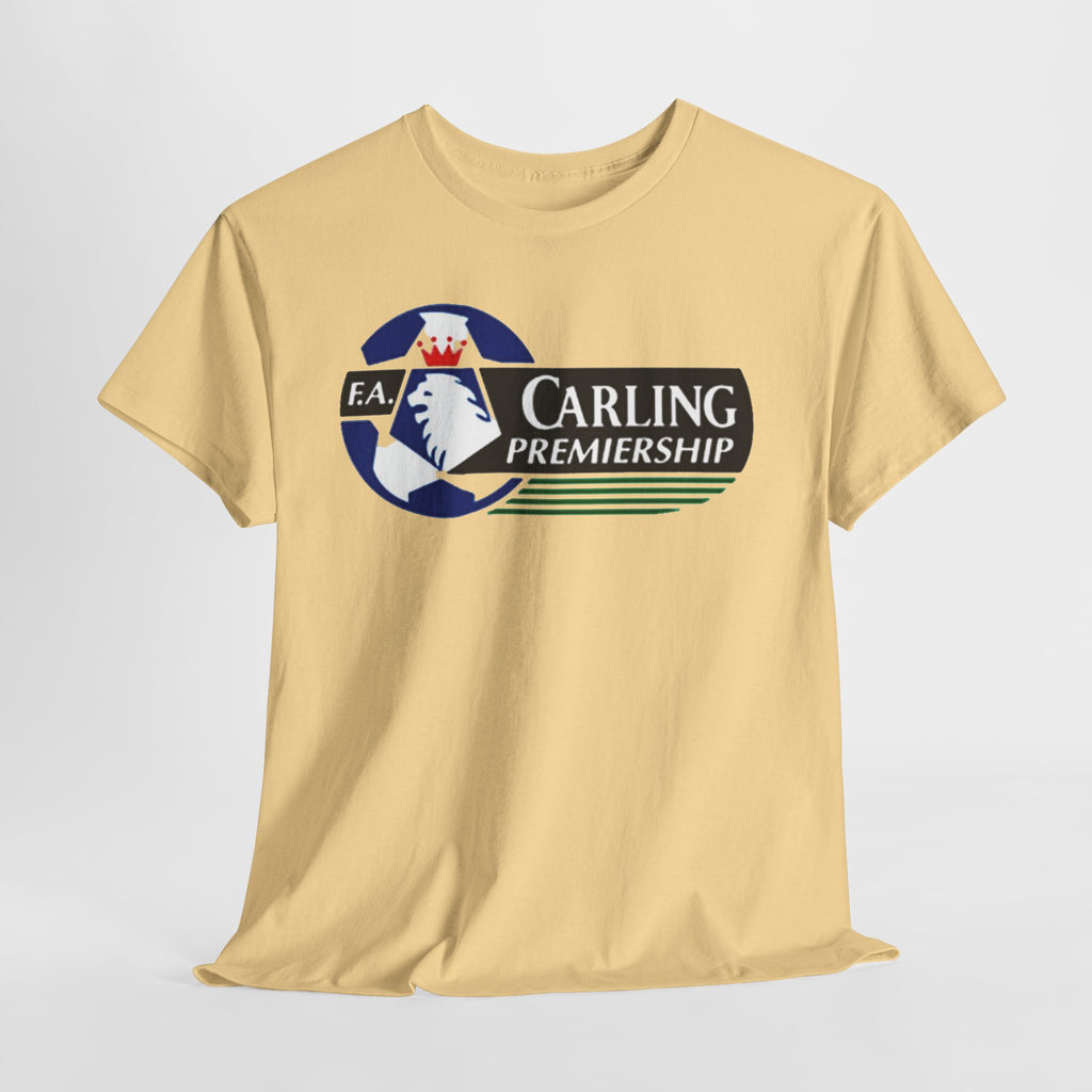 Carling Premiership Soccer Logo Tee — Vintage Football T‑Shirt