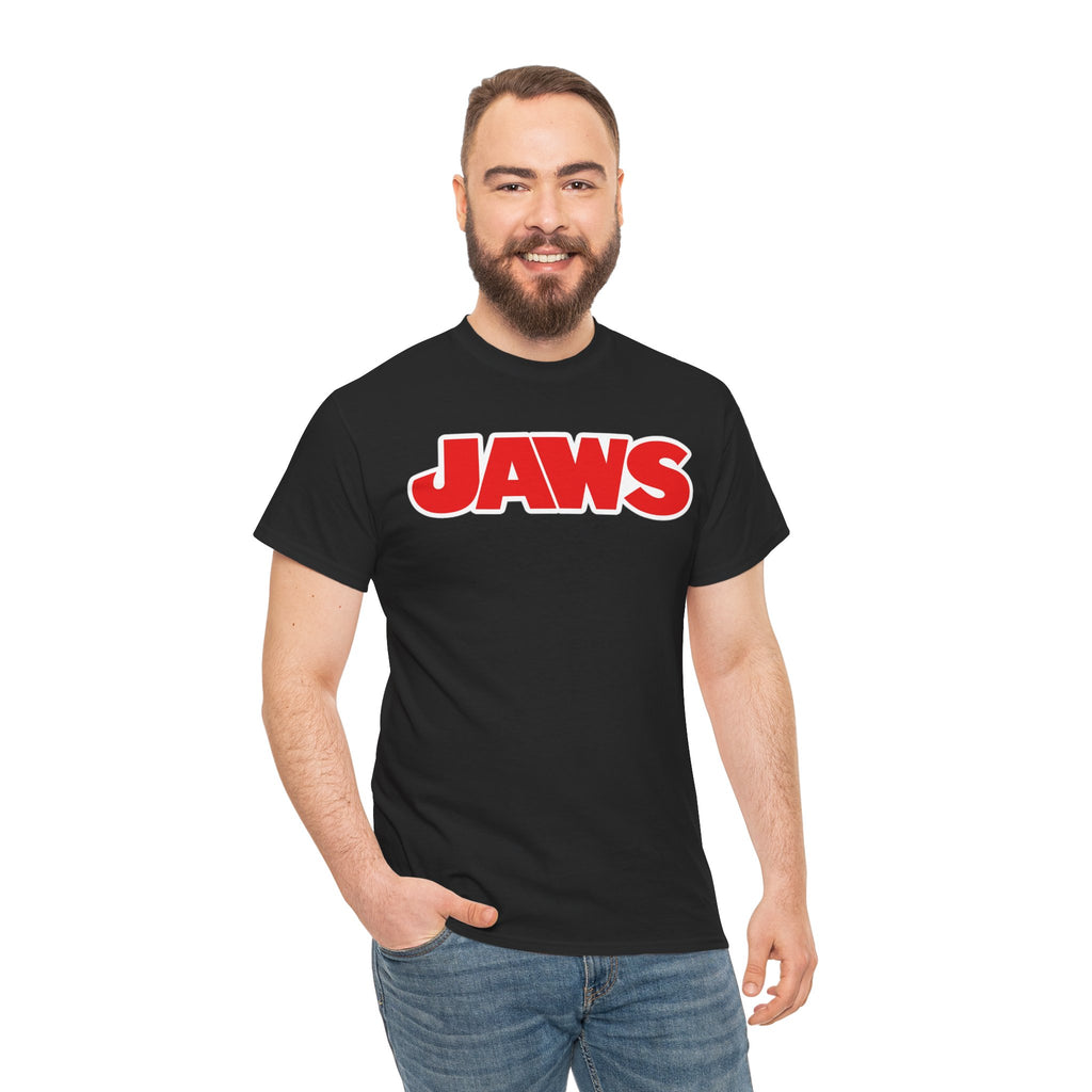 Jaws Logo Tee — Retro Red Movie Graphic T‑Shirt