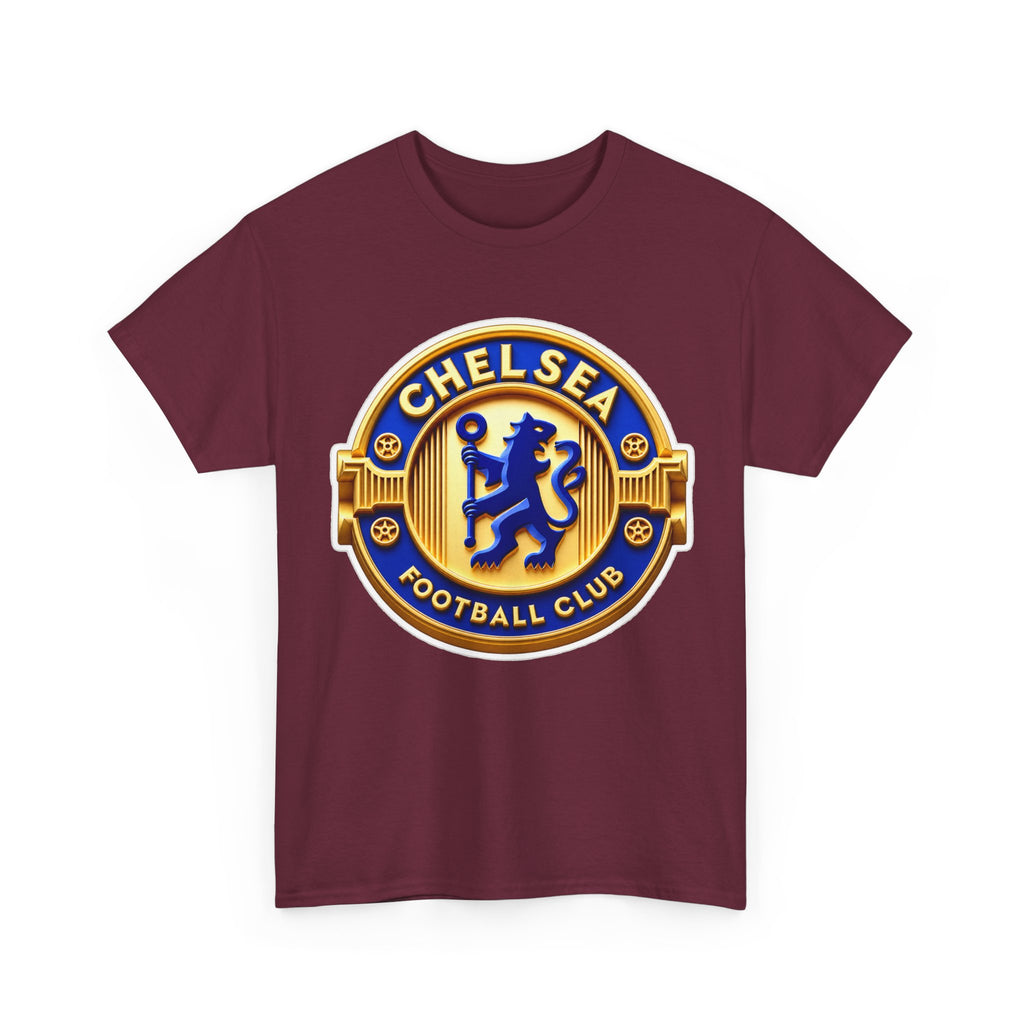 Chelsea Football Club Crest Tee — Retro Blue & Gold Soccer Emblem T-Shirt