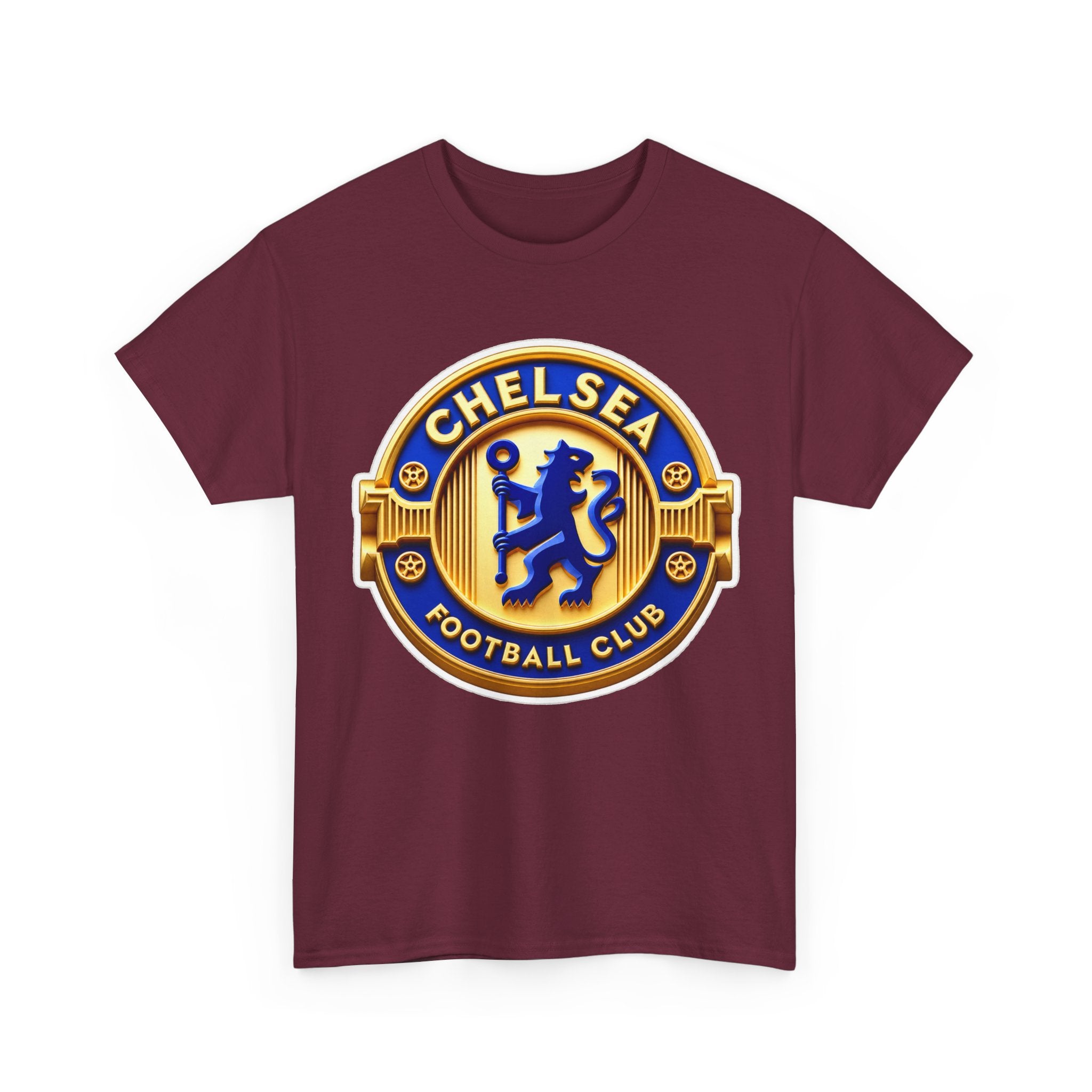 Chelsea Football Club Crest Tee — Retro Blue & Gold Soccer Emblem T-Shirt