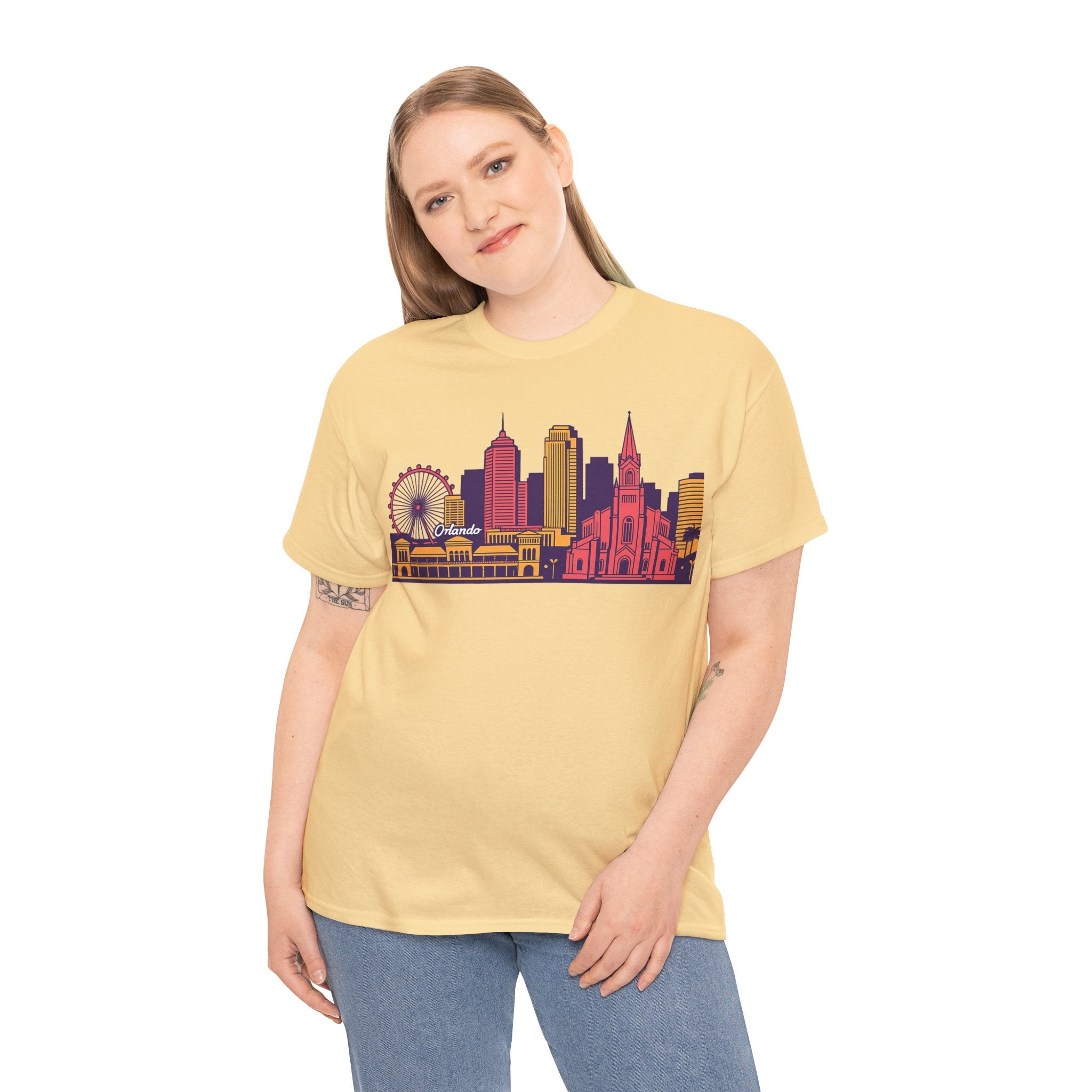 Orlando City Skyline T-Shirt — Colorful Urban Landmark Graphic Tee