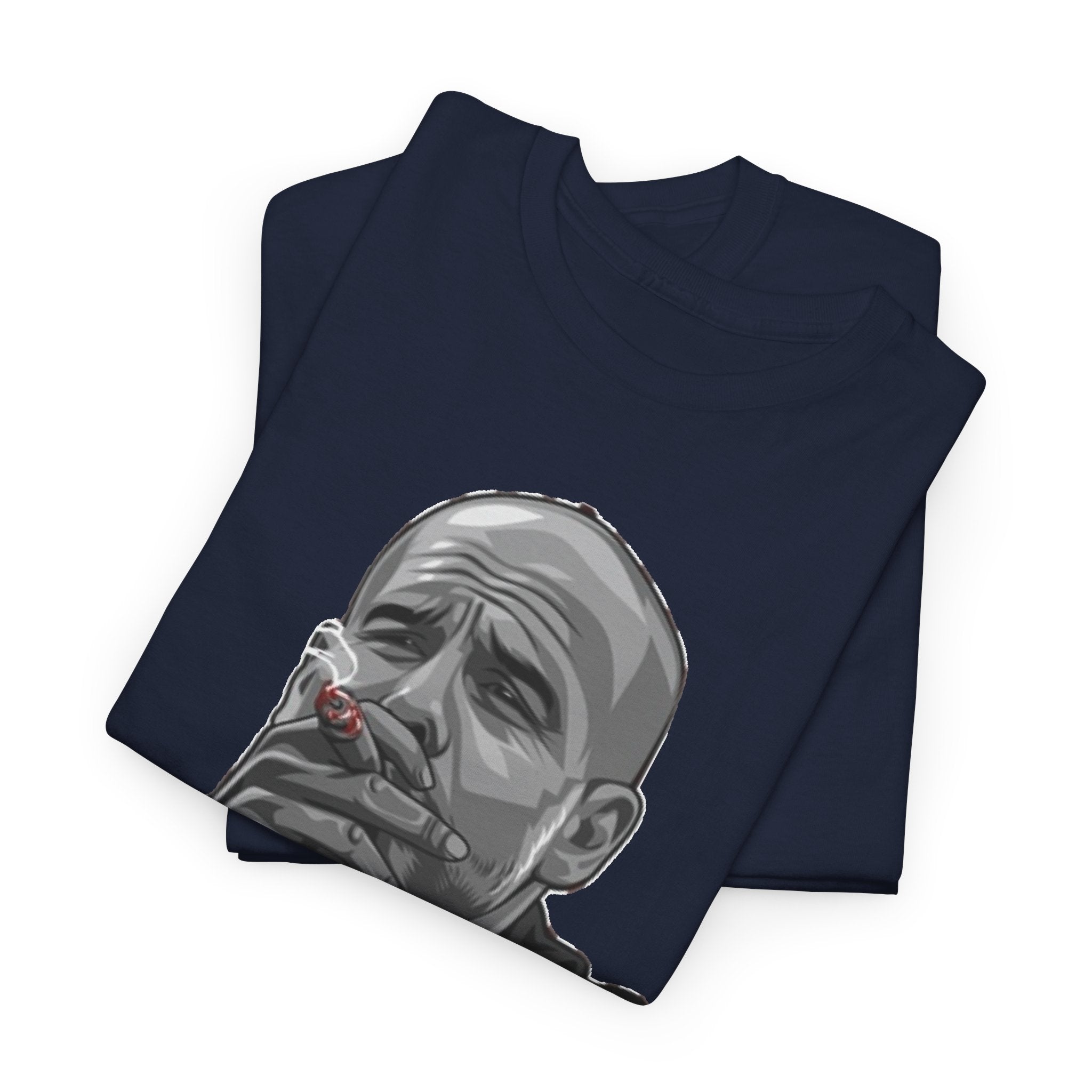 Pep Guardiola Smoking Portrait T‑Shirt — Moody Graphic Tee