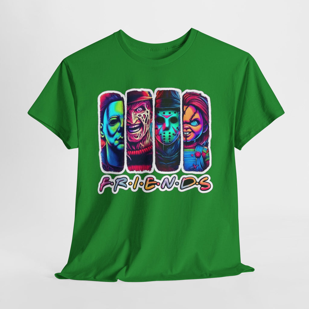 Halloween Horror Icons "Friends" T-Shirt — Neon Retro Slasher Tee