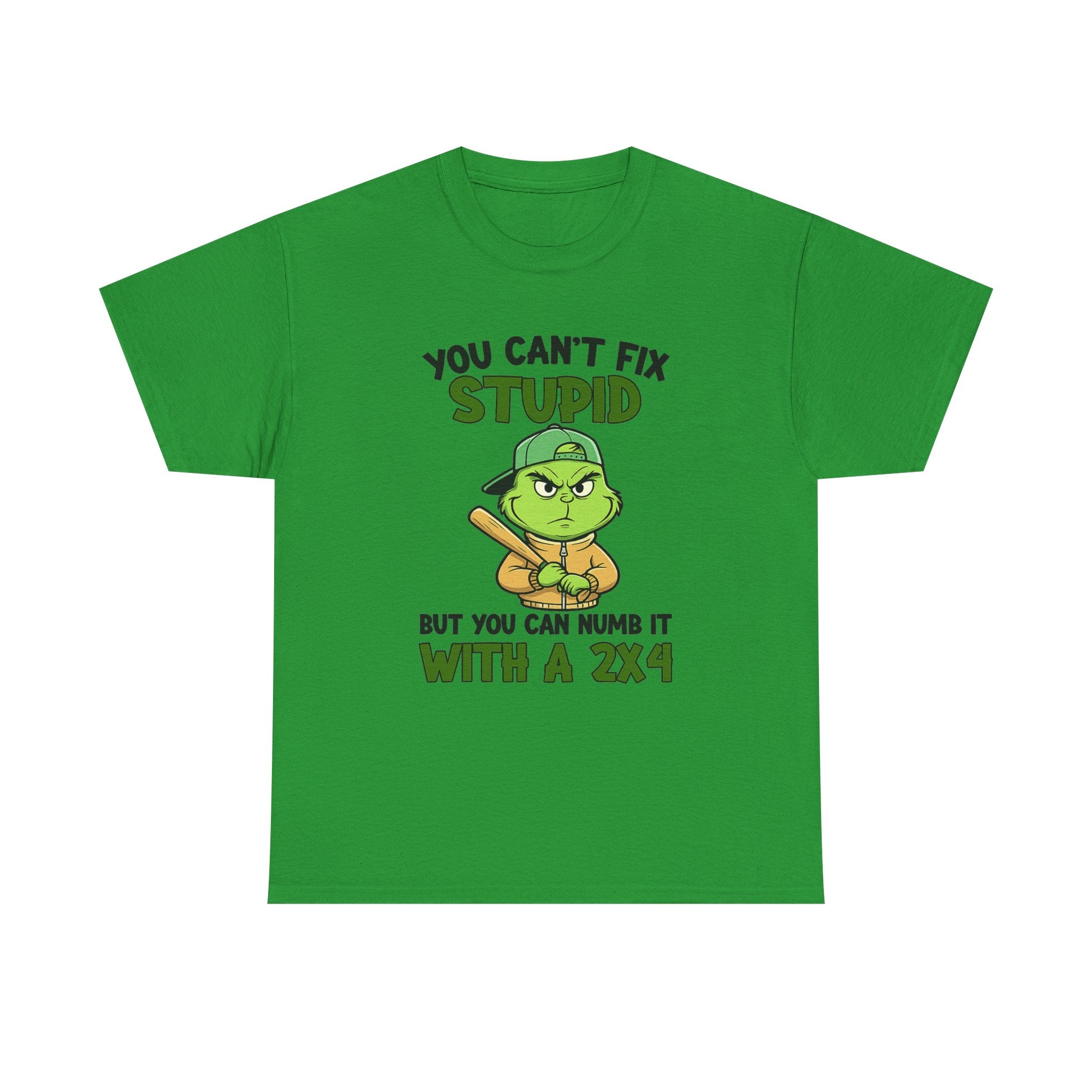 Funny Carpenter T‑Shirt — "You Can't Fix Stupid But You Can Numb It With a 2x4"