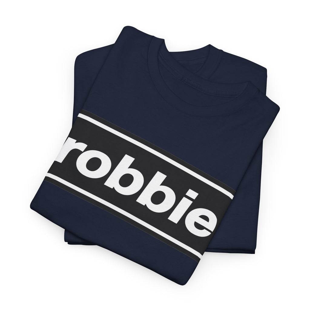 Robbie Inspired Cotton T-Shirt — Minimal Black Box Logo T-Shirt
