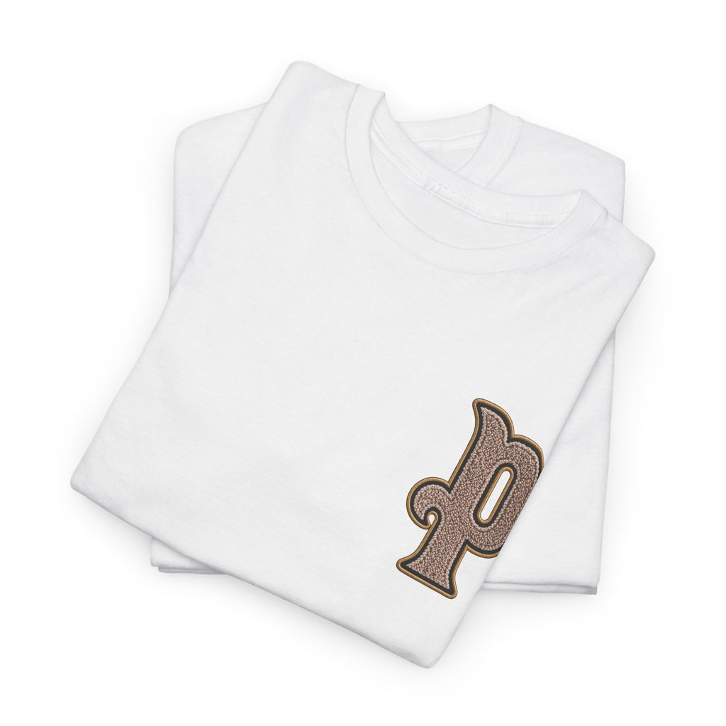 Retro 'p' Pep Inspired Manchester City Cotton Tee — Vintage Brown Monogram T-Shirt