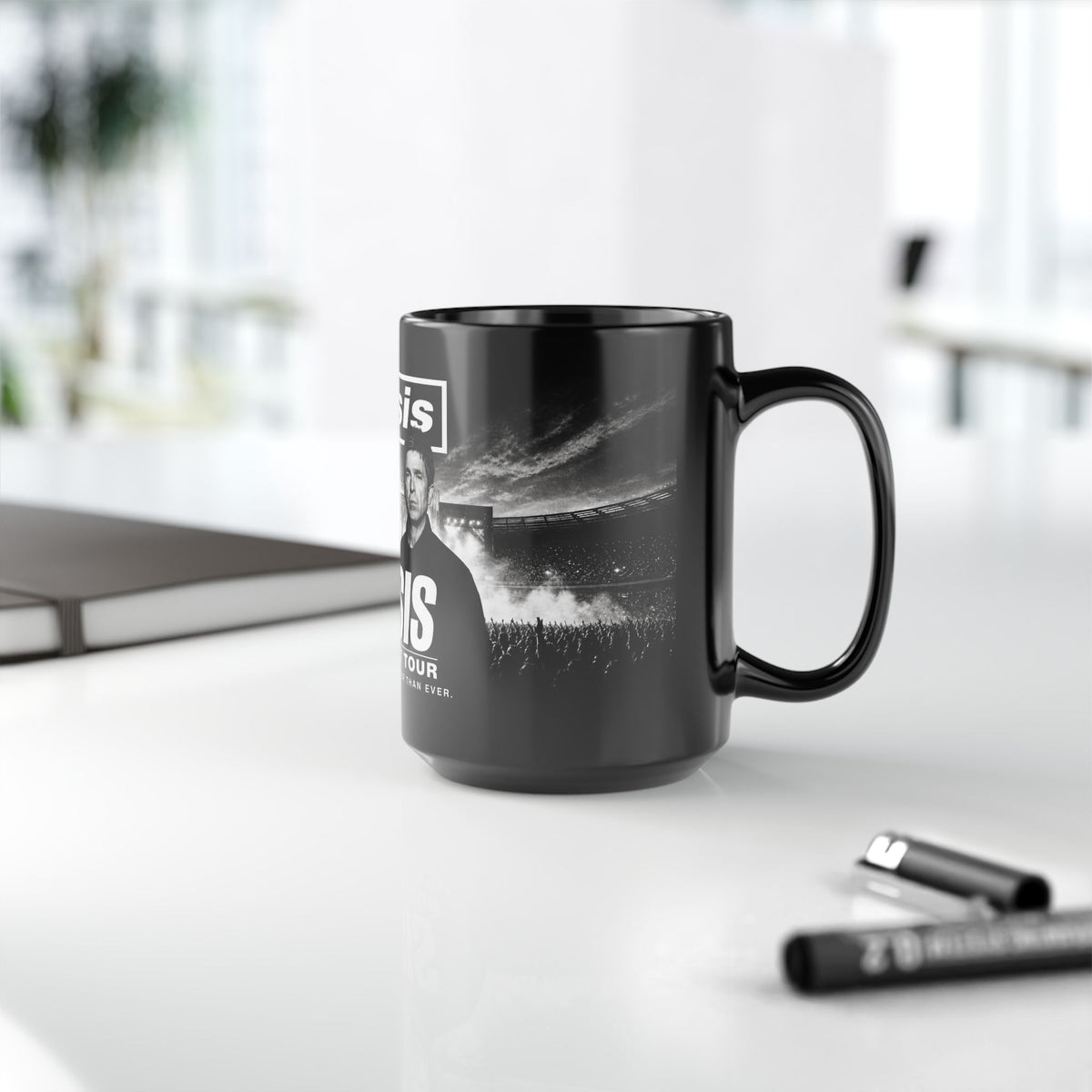 Oasis The 2027 Tour Inspired Black Coffee Mug