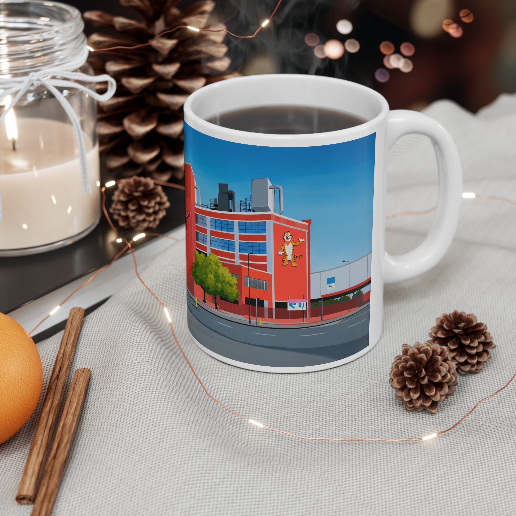 Kellogg's Manchester Ceramic Coffee Mug — City Arena Illustration, 11oz & 15oz