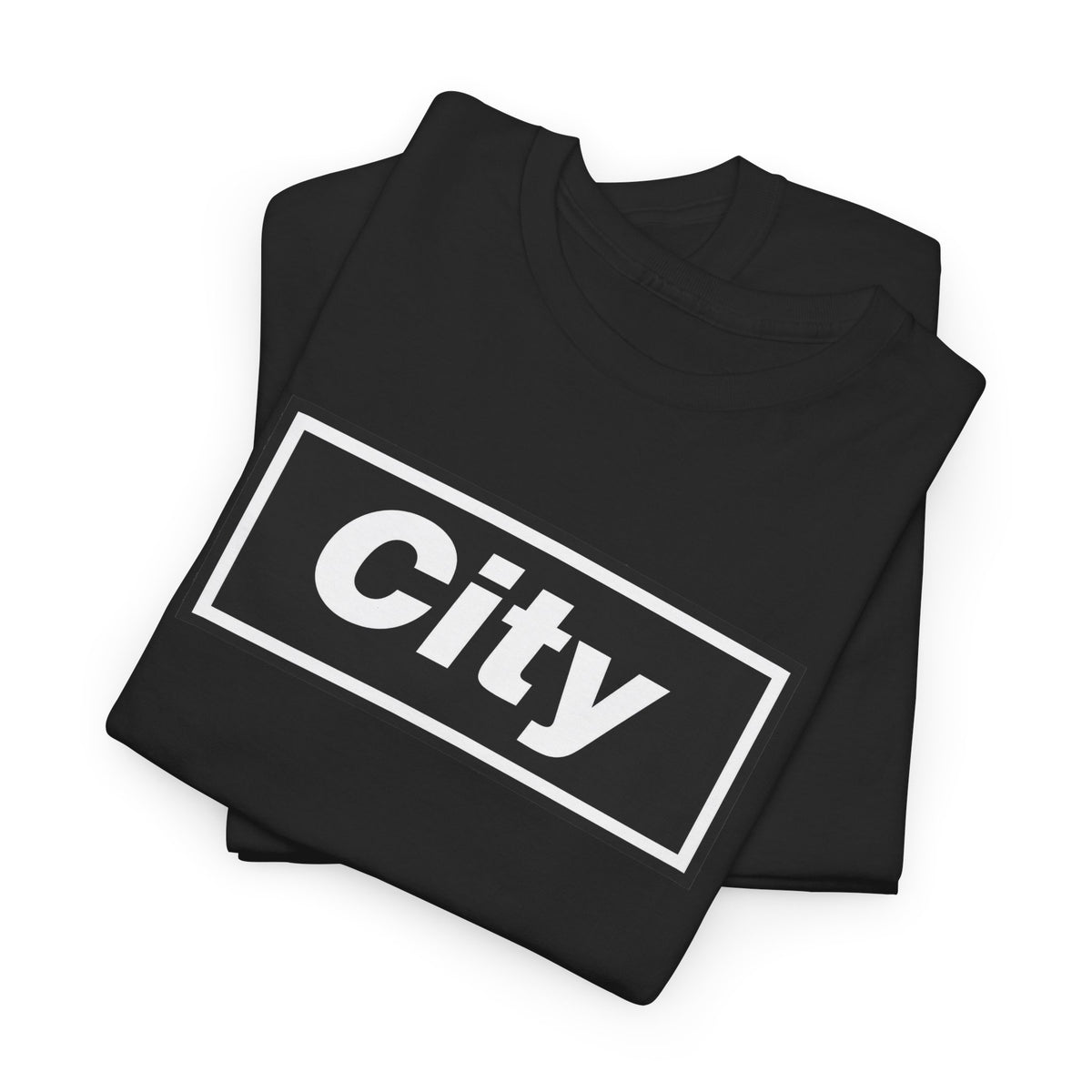 Man City Inspired Box Logo T‑Shirt — Minimal Urban Graphic Tee